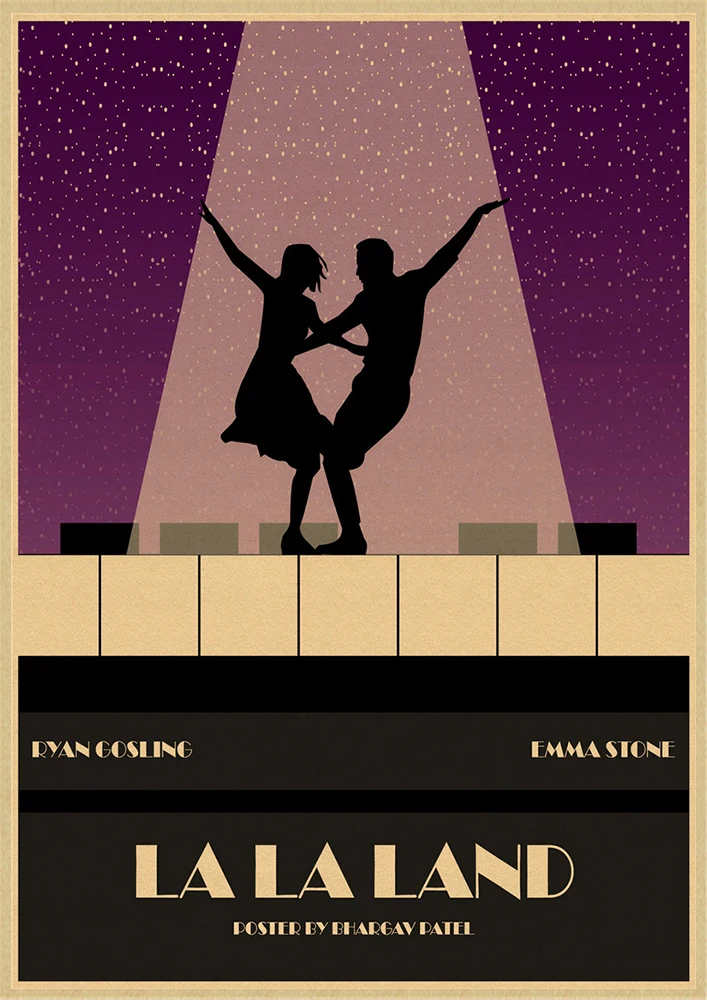 LA LAND ретро постер из крафтовой бумаги Ретро художественные изделия для стен