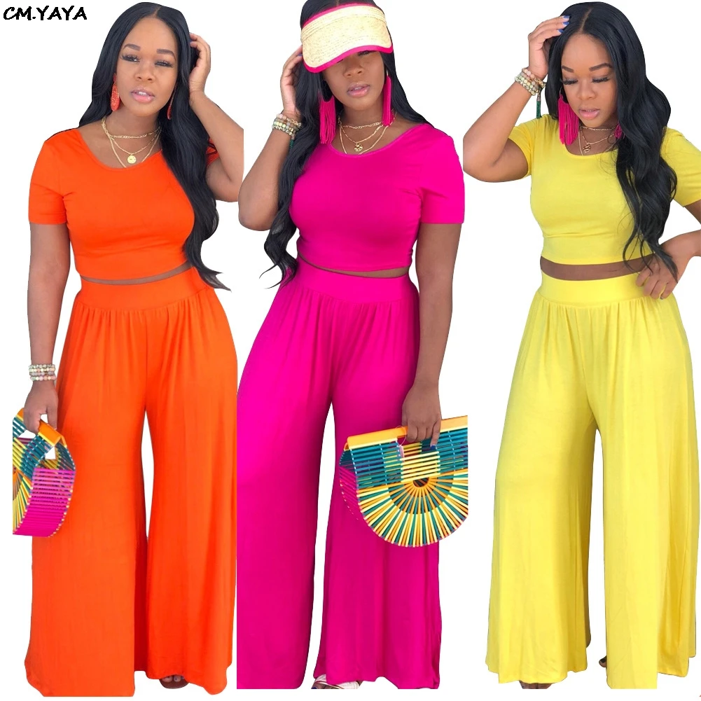 Женский спортивный костюм из двух предметов Однотонная футболка с коротким