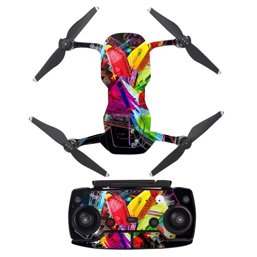 Цветная наклейка в виде блока для DJI Mavic Air Drone + пульт дистанционного управления