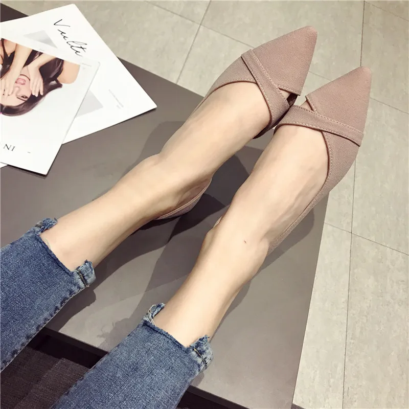 

2021 ashion Casual Flat Shoes Woman New Summer Breathable Comfortable Soft-soled Shoes Pointed Toe Shallow Flat Women Shoes