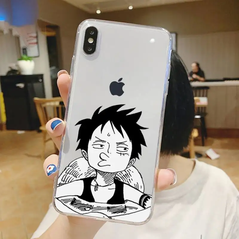 

One Piece aesthetics Luffy Japan anime Phone Case Transparent for iPhone 6 7 8 11 12 s mini pro X XS XR MAX Plus