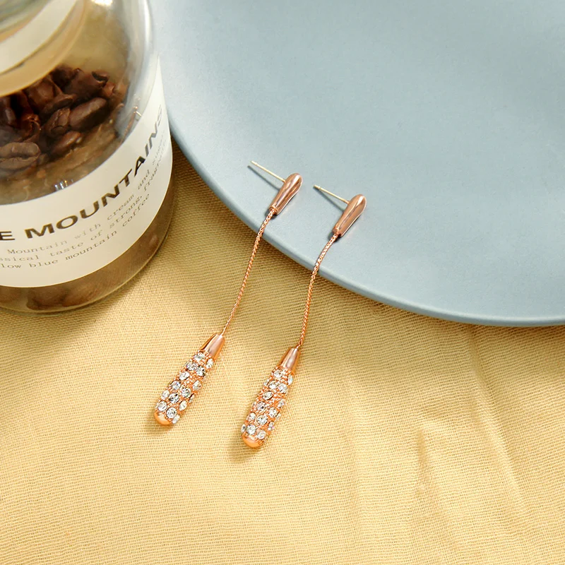 Простой дизайн 2020 золото/розовое золото цвет серьги для женщин ручной работы