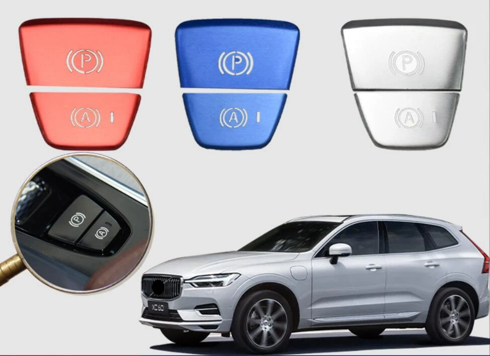 Car Auto Hold Button Cover Electrical Park Brake Sticker For Volvo XC60 XC40 XC90 S90 V90 2018 2019 Interior Accessories | Автомобили и