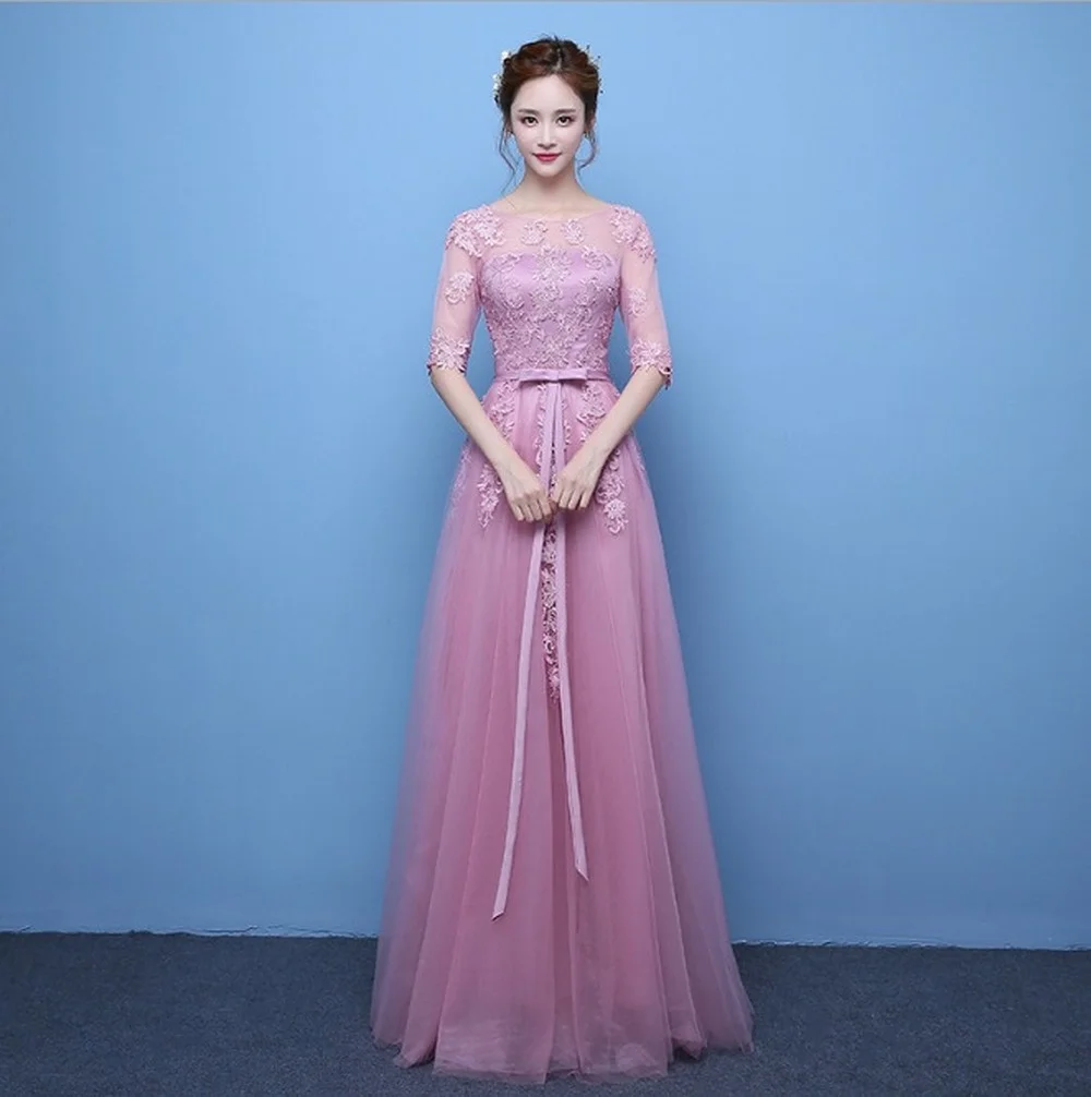 

2022Solid Color Spring Arrival Elegant Party Dress Night Party Dresses Vestido De Festa Luxury Appliques Gown Long Style Beading