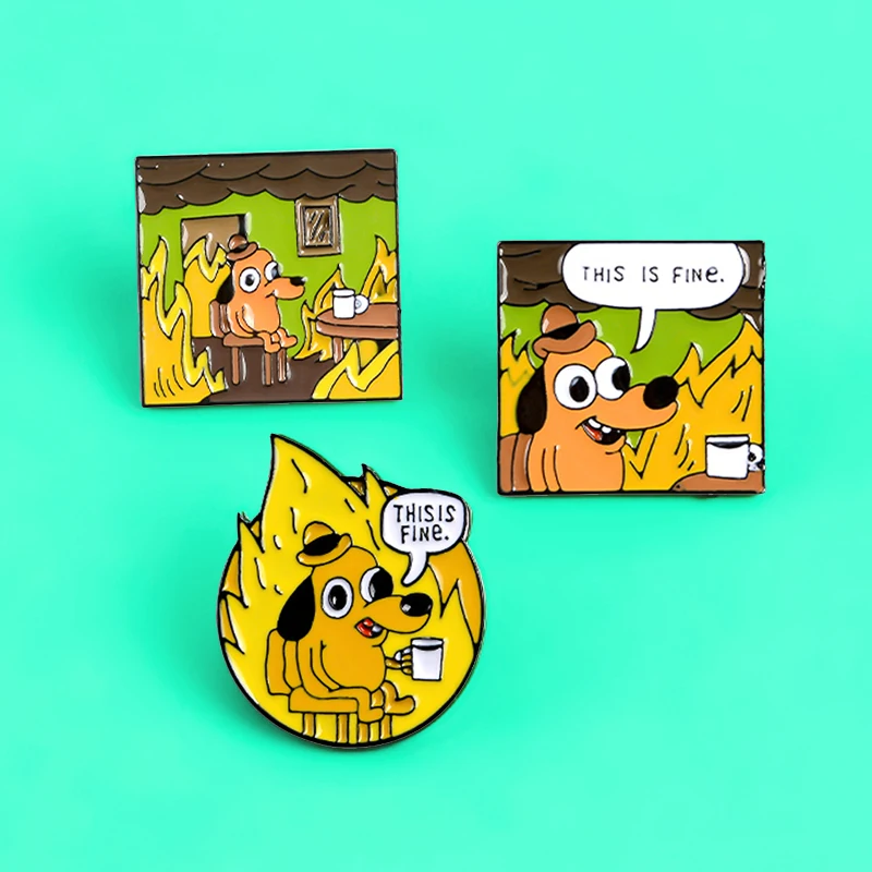 Это прекрасно! Webcomics брошь в виде собаки с вопросом эмалированные булавки броши