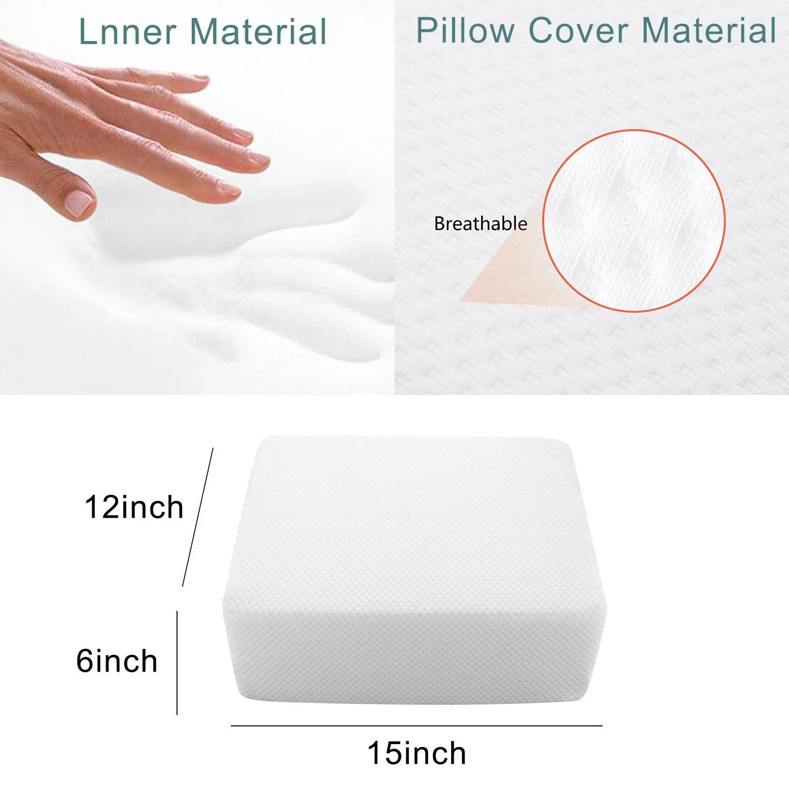 

New Fashion News Ergonomic Memory Foam Pillow Cube-Soft Pad Cushion Neck Support Pillow Gift Cube Cushion Oreiller en mousse vi