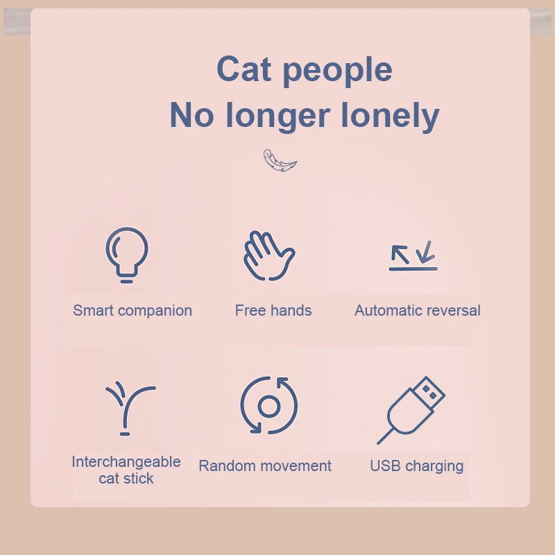 

Funny Toy For Cat Stick Electric Rotation Cat Scratcher Feather Interaction Pet Toys For Cats Accessories Goods For Animals