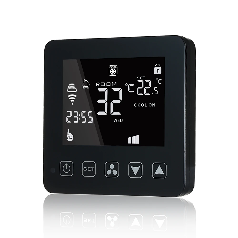 WiFi сенсорный Scereen центральный кондиционер вентилятор термостат цифровой