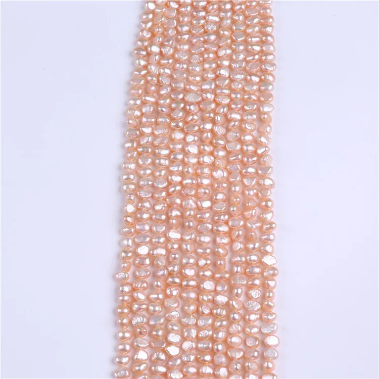 

APDGG Wholesale 10Strands Natural Pearl AA grade 5-6mm baroque pearl strands Loose Beads women lady jewelry DIY