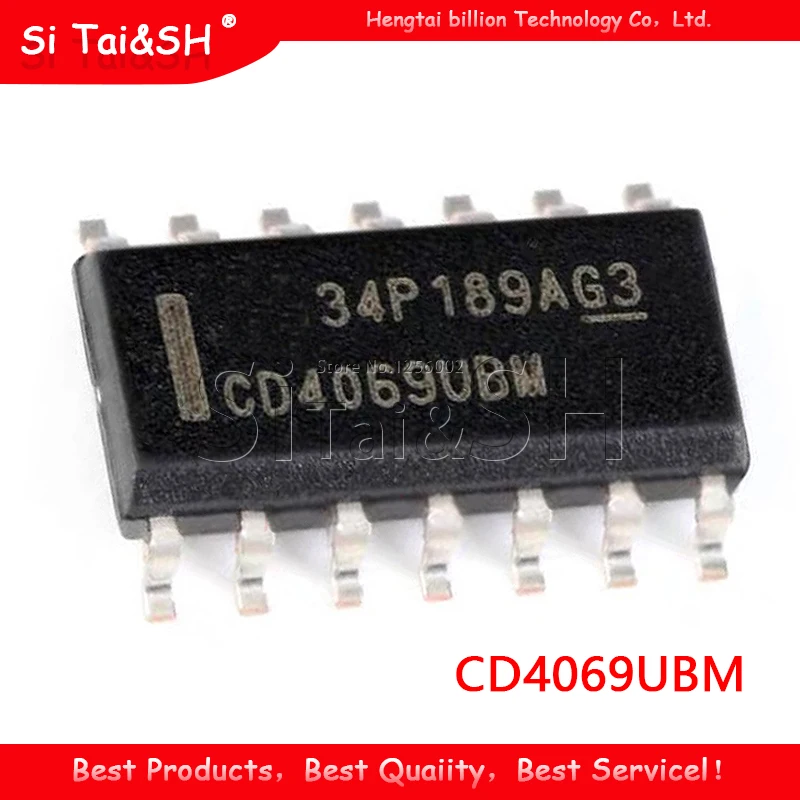 10 шт. CD4069UBM CD4069 HEF4069UBT HEF4069 SOP 14 мультиплексор переключатель ICs CMOS Diff 4 Ch|Интегральные