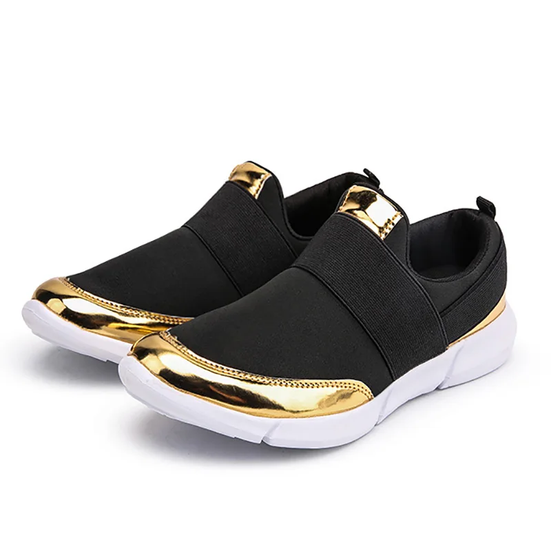 Женские кроссовки повседневная обувь с круглым носком черные для тренировок