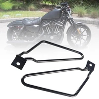 black 2pcs reliable professional motorcycle saddlebag support bars steel saddle bag bars replacement
