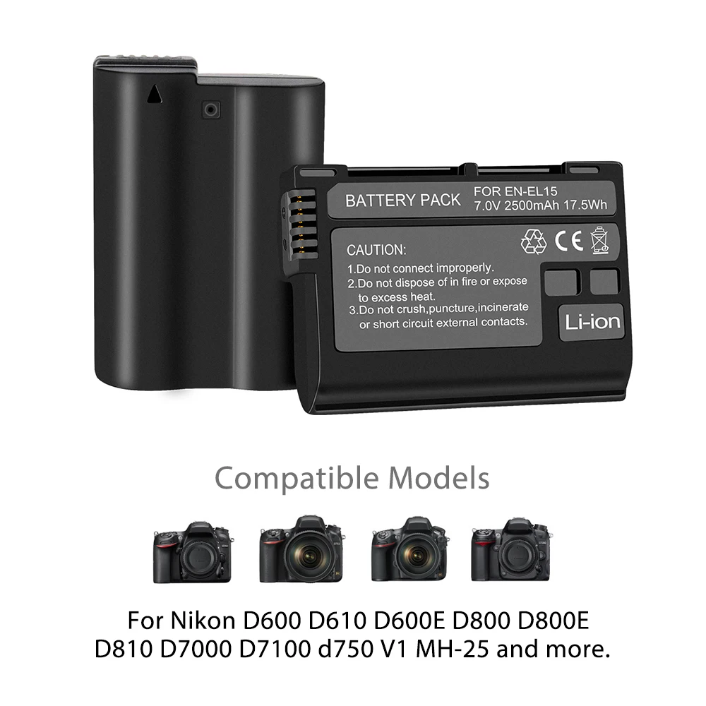 PALO EN EL15 ENEL15 EN-EL15 аккумулятор + светодиодный зарядное устройство для Nikon D500 D600 D610 D750