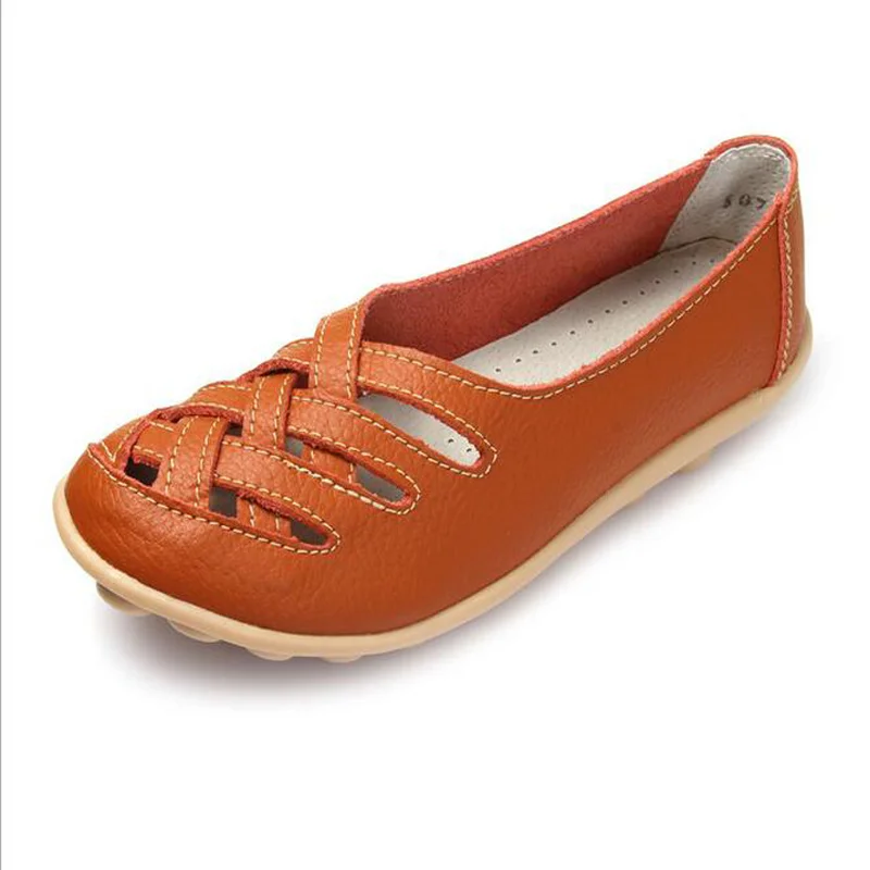 Водонепроницаемые мокасины Женские лоферы на плоской подошве из натуральной