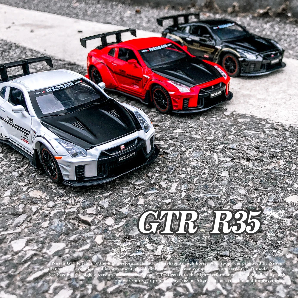Новая Модель гоночного автомобиля 1:32 NISSAN GTR R35 из сплава Литые и игрушечные