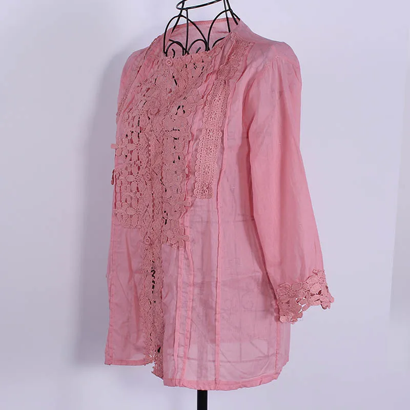 

Women's Ruffled Shirts Plus Size 5XL 3/4 Sleeve Patchwork Office Lady Women Tops and Shirt 2020 Spring Summer Top Female