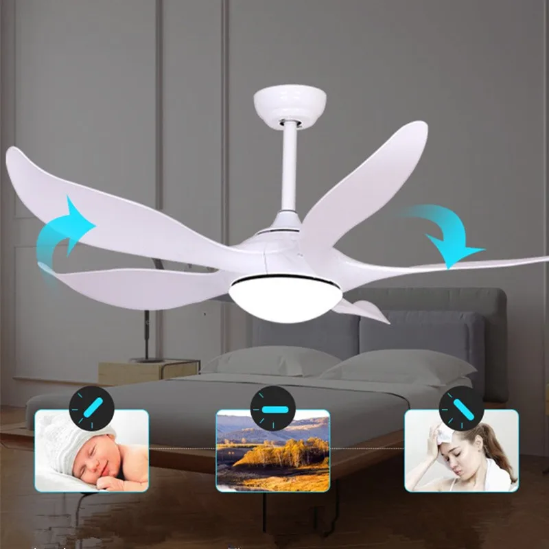 Потолочный вентилятор для спальни гостиной лампа с 52 дюймовым бесшумным