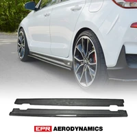 for 16 19 hyundai i30n mk3 cs style carbon glossy side skirt extension exterior accessories kits 5 door hatch back model