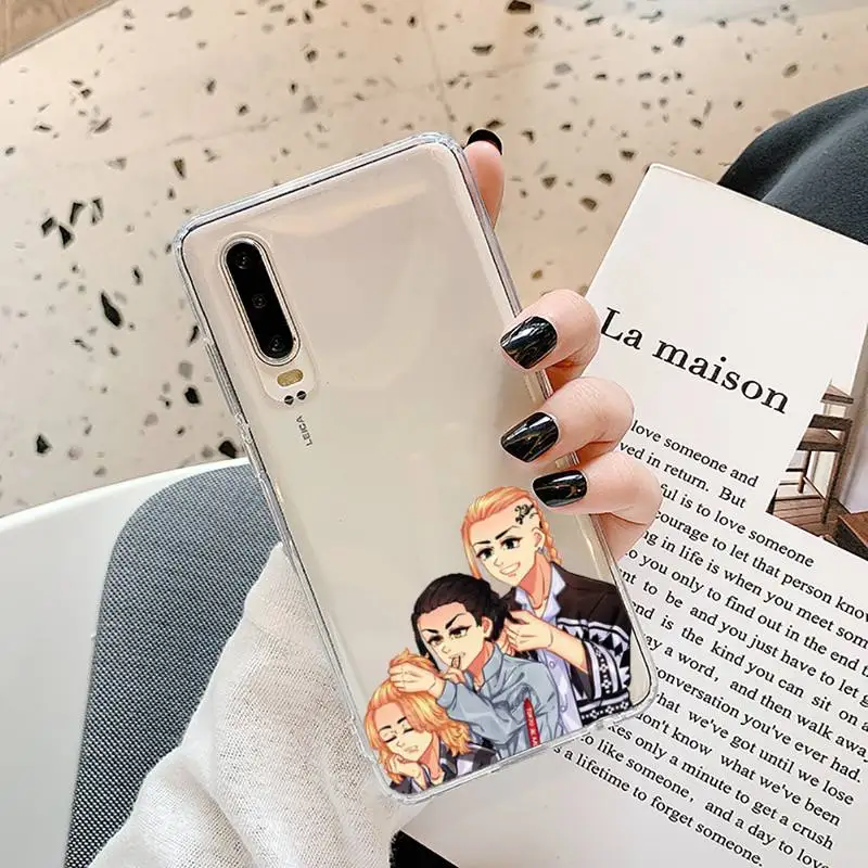 

Tokyo Revengers manjiro sano Phone Case Transparent for Samsung A71 S9 10 20 HUAWEI p30 40 honor 10i 8x xiaomi note 8 Pro 10t 11