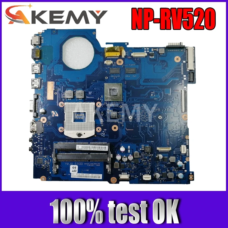 

AKemy Высокое качество для Samsung RV520 NP-RV520 материнская плата для ноутбука BA92-08187A BA92-08187B GT520M 512MB GPU BA41-01610A HM65