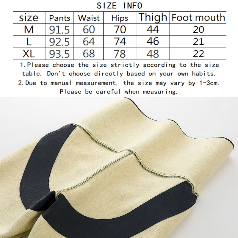 

High Waist Trainer Control Pants Women Bottoms Black Thermal Pant Long Thicken Lining Wear Out Trousers Fitness Clothing Autumn