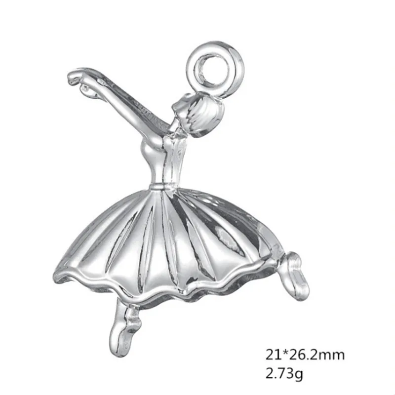 

Ballet Dancer Girl Charm Pendants Jewelry Making Finding DIY Bracelet Necklace Earring Accessories Handmade Tools 3pcs