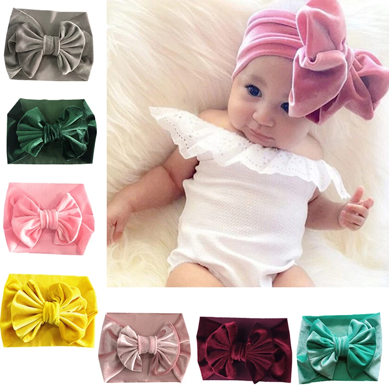 

1pc New fashion big bowknot headband baby girl headbands bow hair band turban