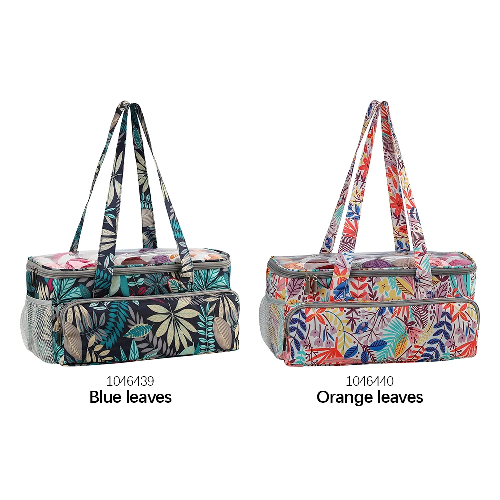 

1PCS Yarn Storage Bag with Clean Top Floral Portable Knitting Tote for Yarn Skeins Crochet Hooks Knitting Needles Home Storage
