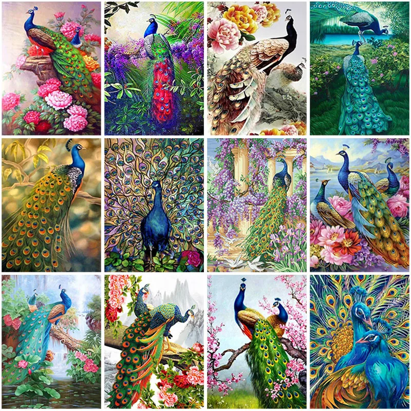 

DIY 5D Diamond Painting Peacock Diamond Embroidery Cartoon Animal Cross Stitch Resin Full Round Drill Home Decor Manual Art Gift