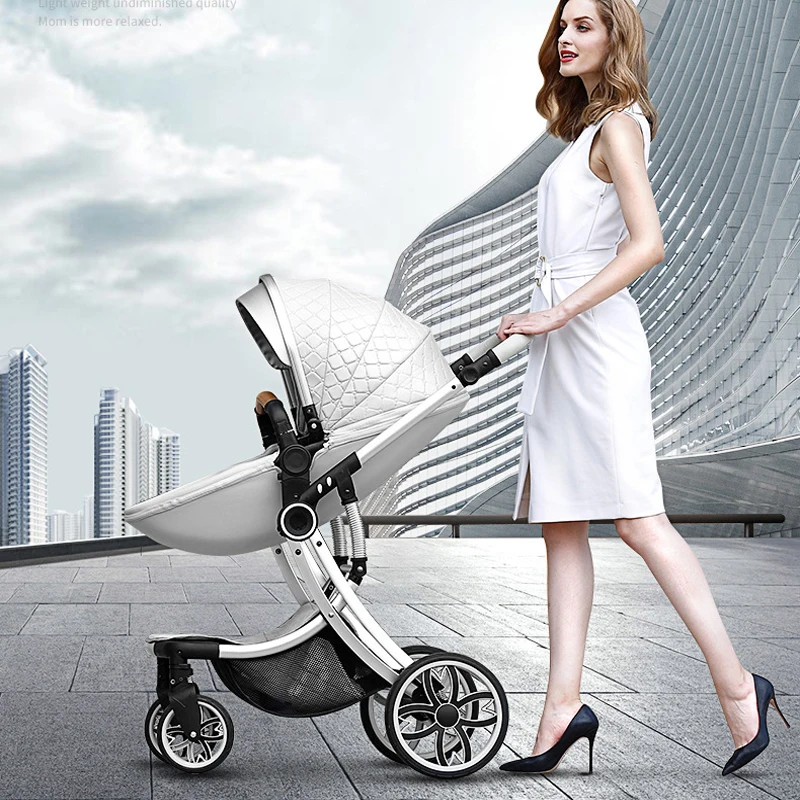 Portable Baby Stroller Folding High Landscape Newborn Baby Carriage 2 In 1 Infant Travel Pram
