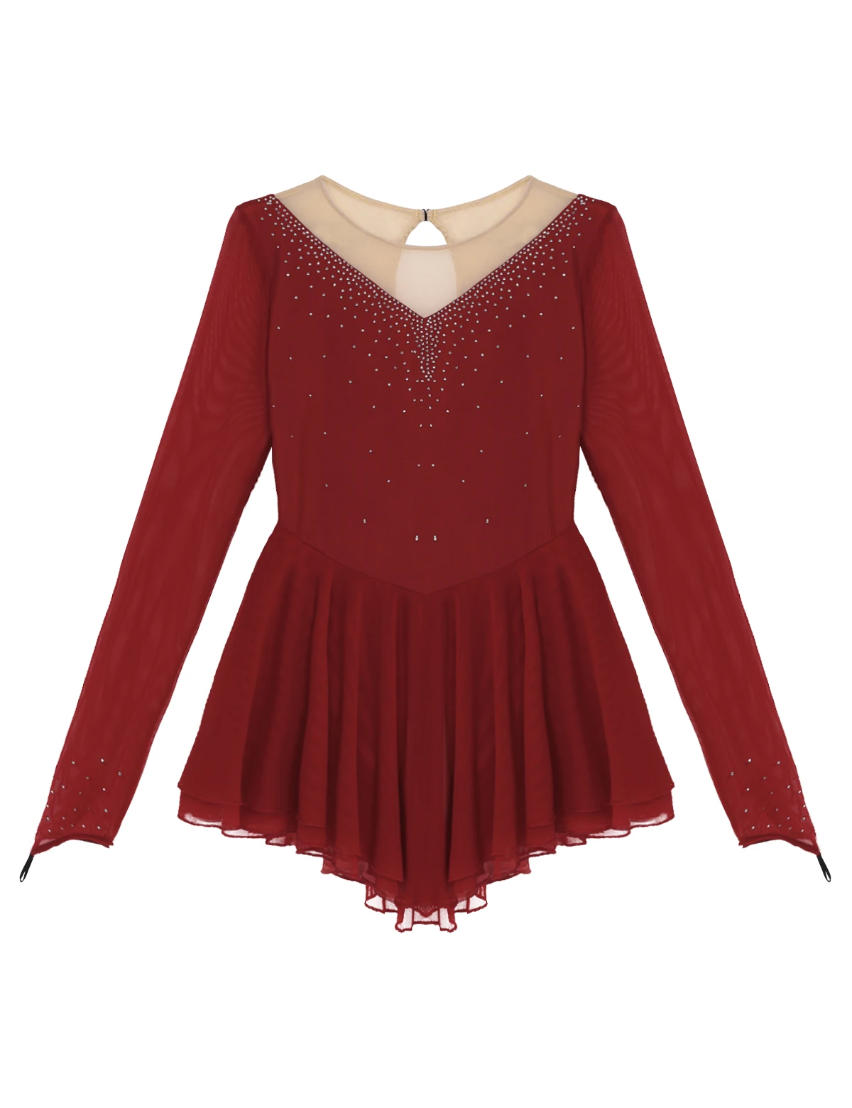 Для женщин взрослых с длинным рукавом кончиком пальца блестящая фигурка из