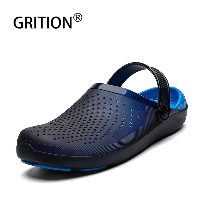 Шлепанцы GRITION мужские повседневные сандалии тапки плоская подошва для воды