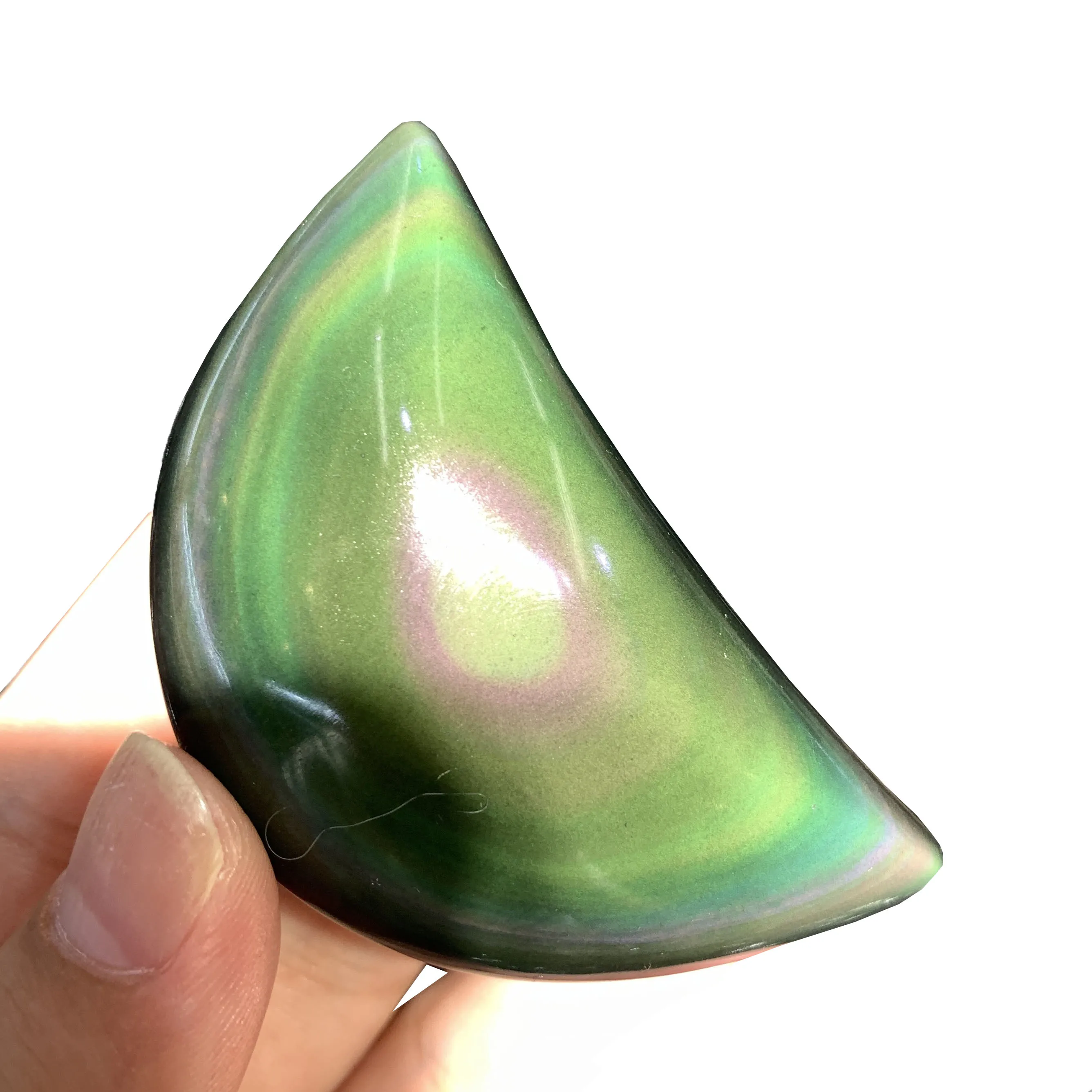 

1 шт. горячая Распродажа Радужный обсидиан Луна высокое качество Исцеление резьба камень кристалл для домашнего декора