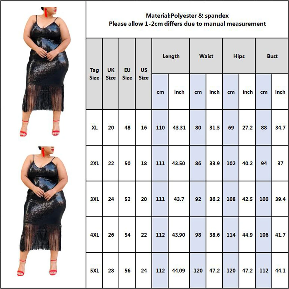 5XL, платье с кисточками, женское, плюс размер, сексуальное, черное, облегающее, на тонких бретелях, с пайетками, платье для вечеринки, шикарные платья для женщин, vestido