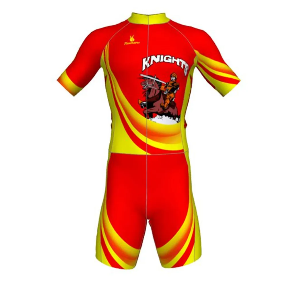 Костюм триатлоновый мужской для скоростных роликовых коньков одежда триатлона