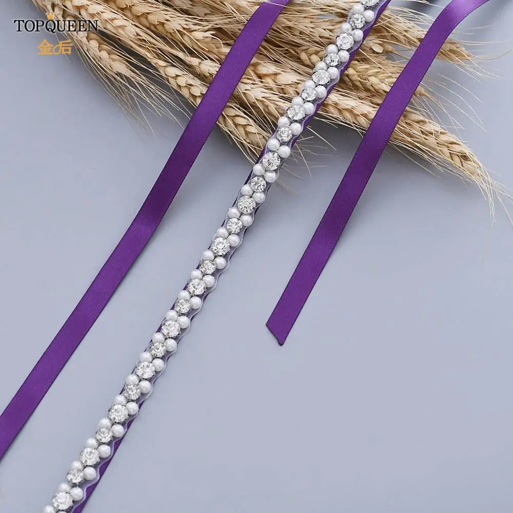 TOPQUEEN S381 серебряные стразы свадебные Ремни жемчужные ремни для платья подружки