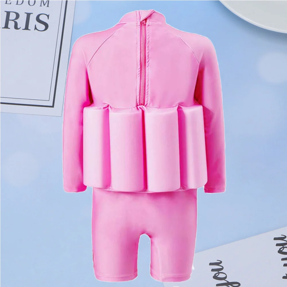 1pc Children Buoyant Swimsuits One-piece Swimsuit Sun Protection Swimming Clothes Swimwear Float for Kids Learn Swimmin | Спорт и