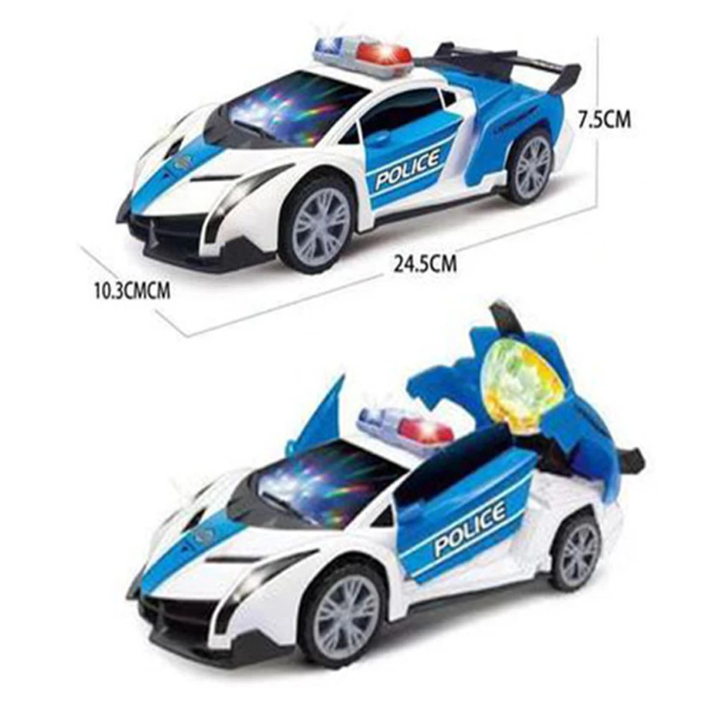 

360 Degree Automatic Rotation with Music Light Police Car Model Kids Toy Gift
