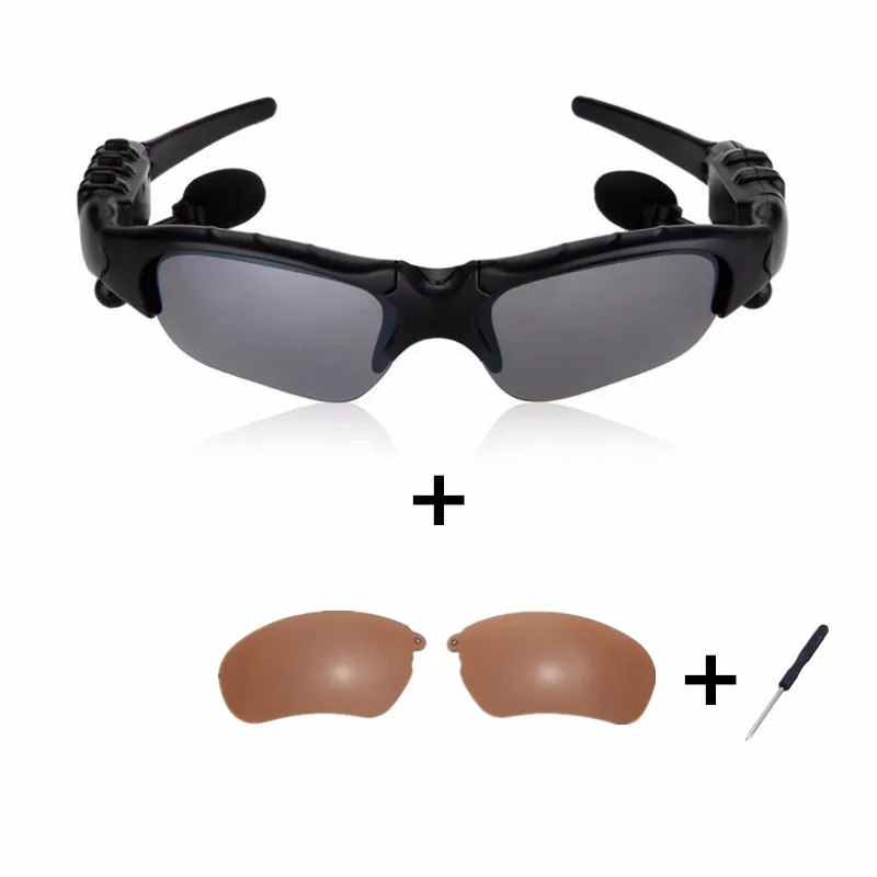 with Brown Lenses Mambaman велосипедные солнцезащитные очки для верховой езды Bluetooth наушники умные очки Спорт на открытом воздухе беспроводные велосипедные солнцезащитные очки с наушниками с микрофоном - Цвет: with Brown Lenses