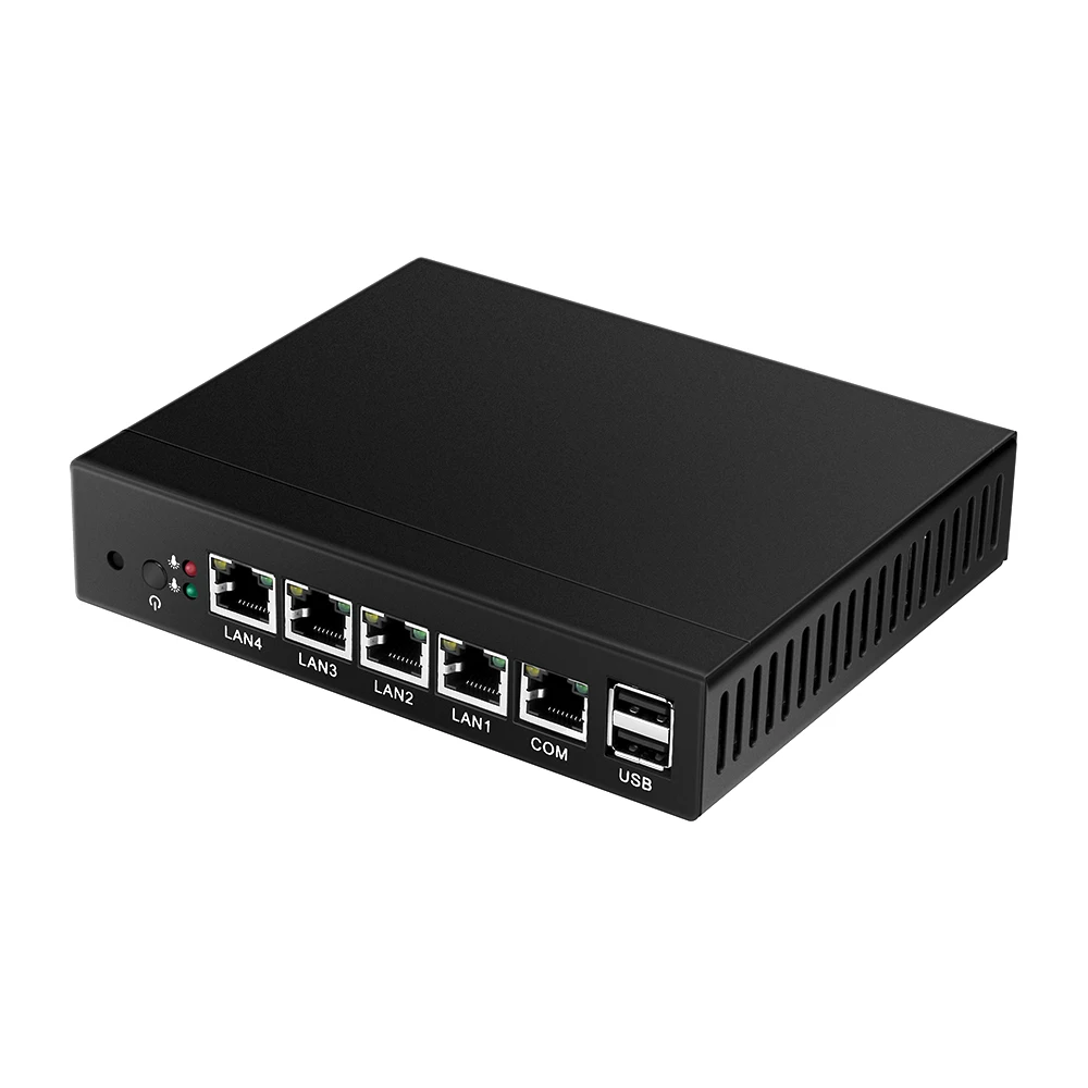 BEBEPC Mini PC PfSense Celeron J1900 N2830 4LAN Gigabit Ethernet Router Firewall Fanless Industrial Mini Computer Ubuntu 4-RJ45
