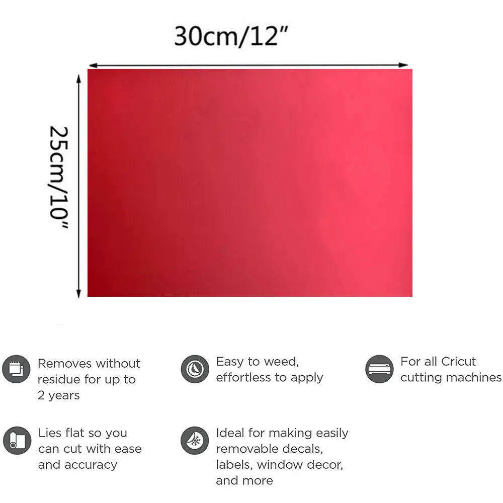 Матовая клейкая поделка винил Перманентная резка виниловый лист работает с Cricut и
