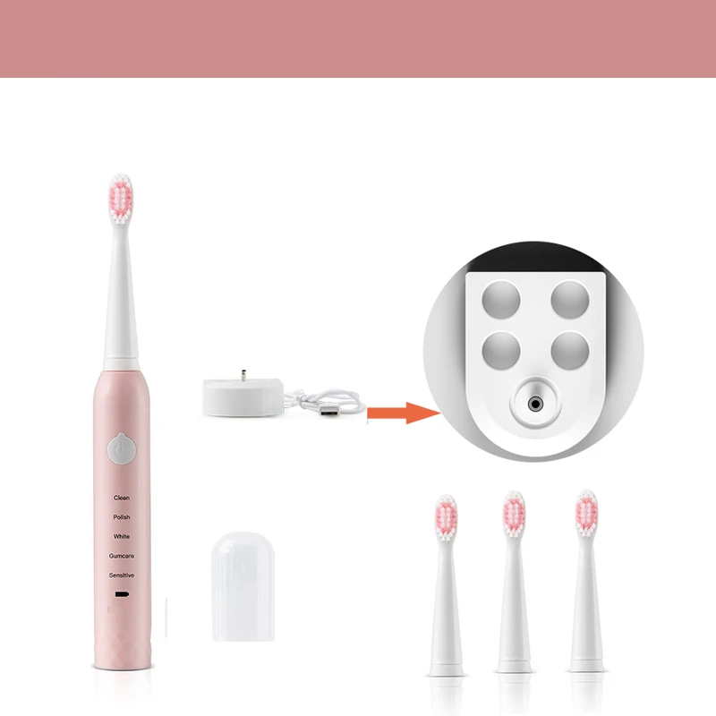 Зубная щетка звуковая электрическая автоматическая Водонепроницаемая