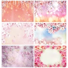 Laeacco весенний цвет белый цветок лепесток Новорожденный ребенок портрет вечерние фотография фон для фотостудии фон фотосессия