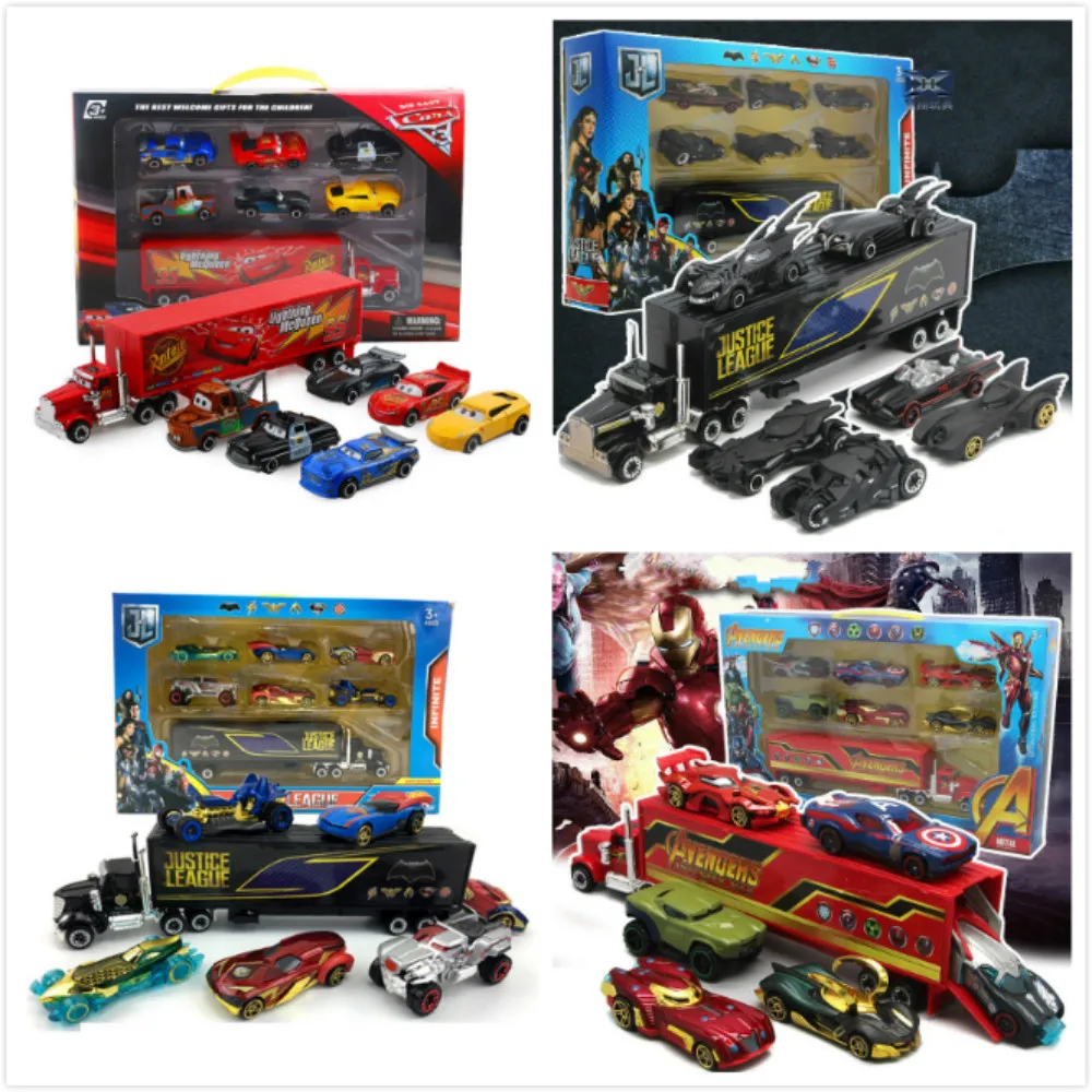 7 шт./компл. Disney Pixar Cars Lightning McQueen Mater Jackson Storm Uncle Truck 1:55 литья под давлением