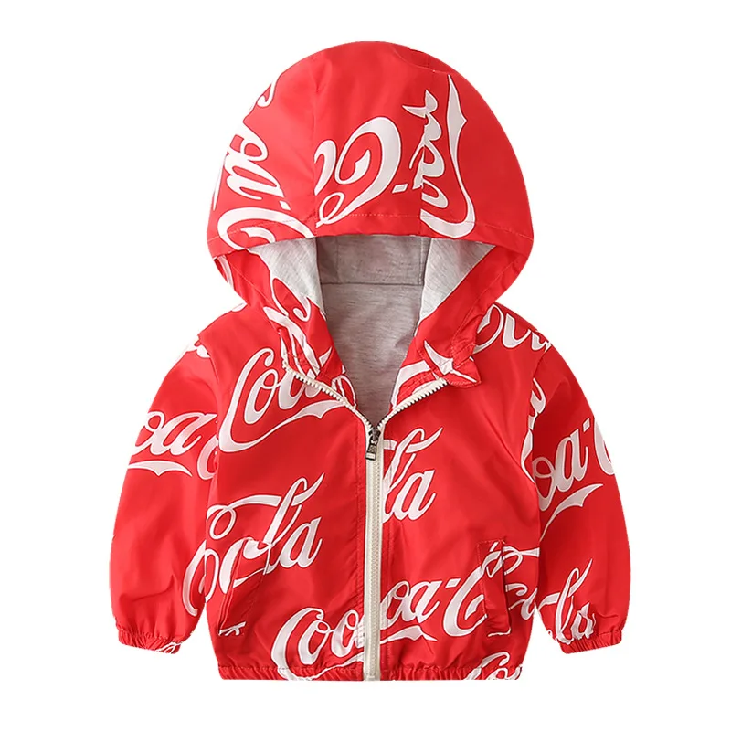 Детская демисезонная ветровка с капюшоном принтом динозавра |