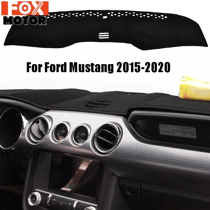 

Для Ford Mustang 6th Gen 2015 2016 2017 2018 2019 2020 Dashmat крышка приборной панели ковёр под заказ автомобильный Стайлинг LHD + RHD