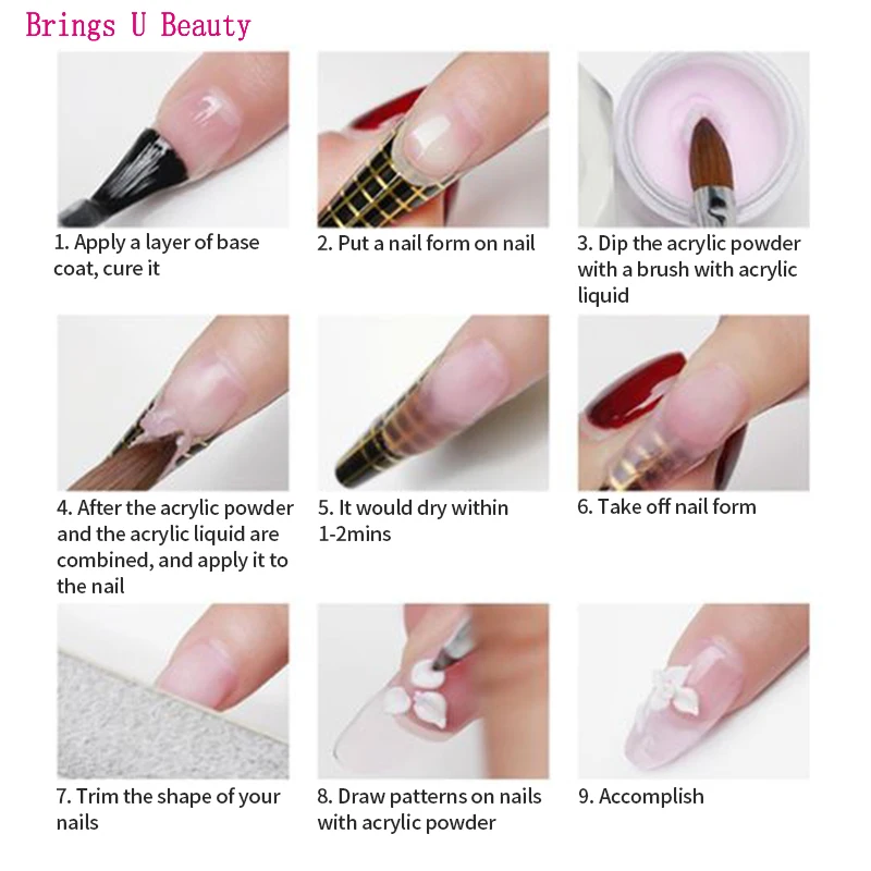 1 шт. 18 г/кор. акриловая система для наращивания ногтей Французский маникюр