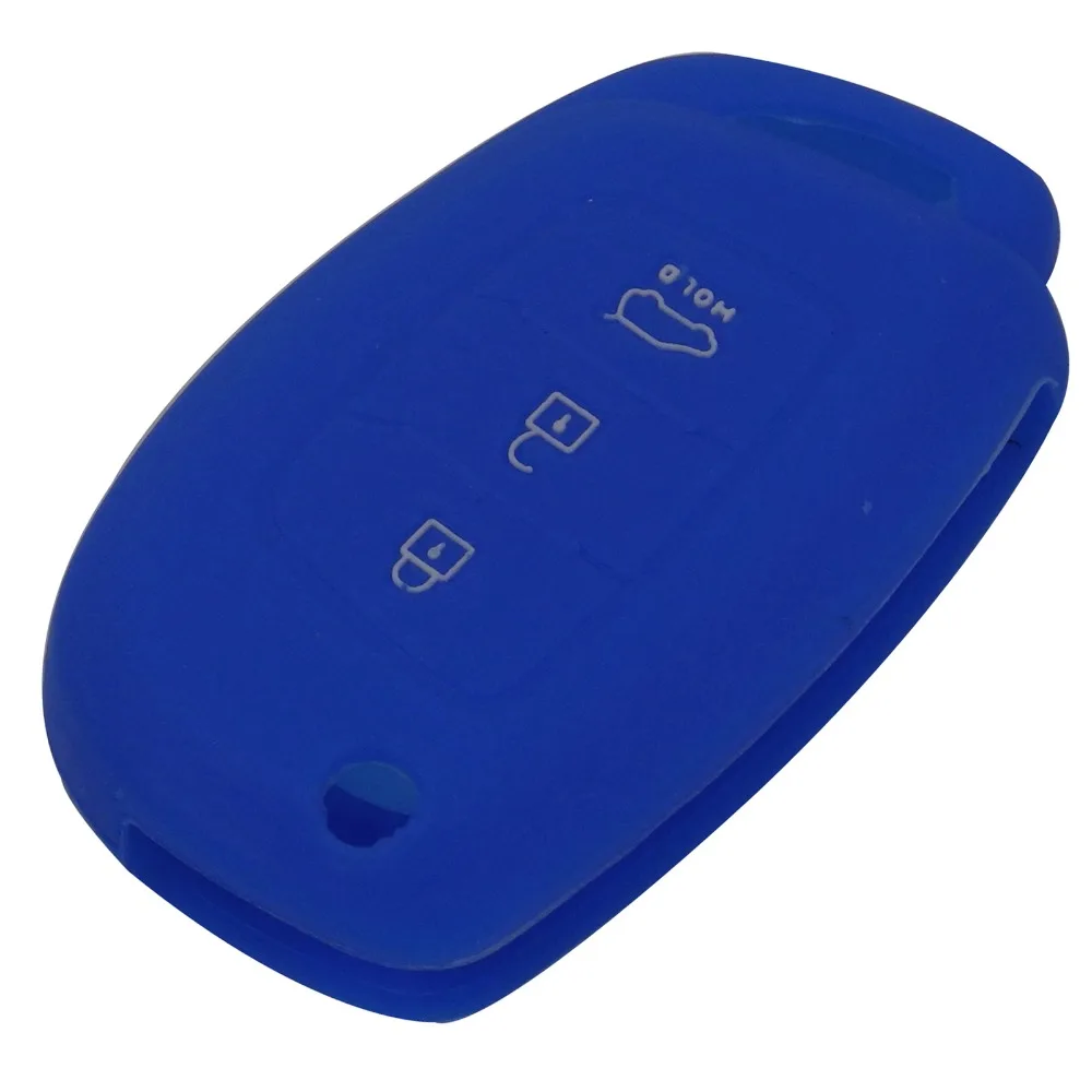 30 шт. 3 кнопки силиконовый Автомобильный Дистанционный флип-брелок чехол для hyundai