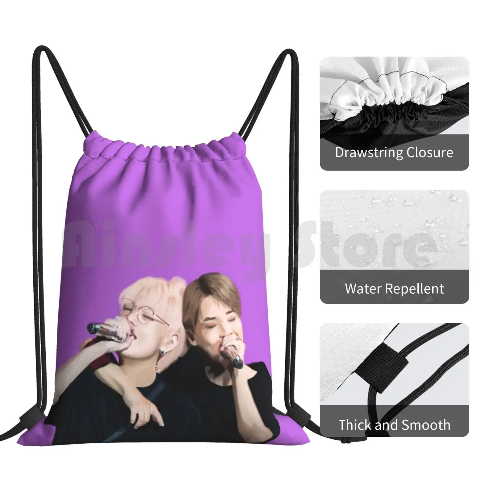 Vmin рюкзак сумка с Кулиской Спортивная Сумка водонепроницаемая V Jimin Taehyung