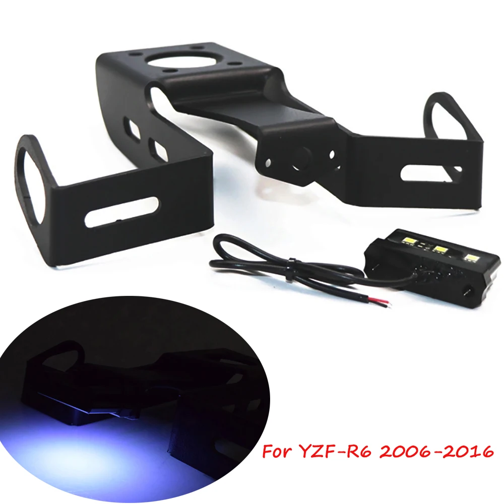 

Motorcycle Rear License Plate Holder Frame Bracket with LED Tidy Tail Light For Yamaha YZFR6 YZF-R6 YZF R6 2006-2016